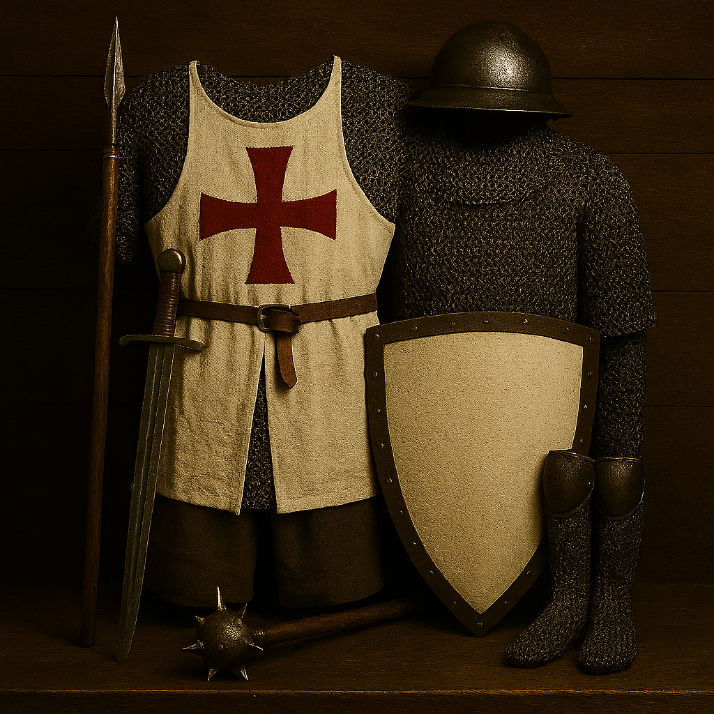 Templerhelm mit Kreuz
